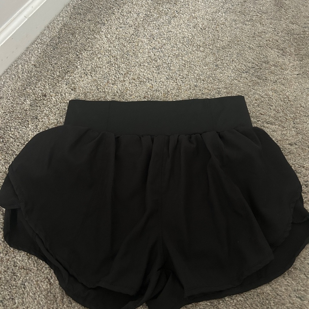 High Waist Black Athletic Shorts